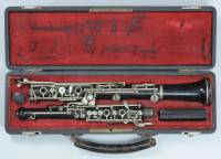 Cocuswood oboe with german silver bands and keywork, signed 
