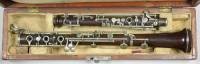 Cocuswood oboe with maillechort keywork, signed 
